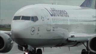 Lufthansa Boeing 737-300 takeoff from Warsaw EPWA