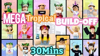 MEGA Tropical Build-Off 30 MINUTES! Panda V.s. 15 FANS!