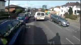 How not to overtake a cyclist... Citroen Berlingo van - FL07 WZZ
