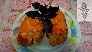Куриные шкурки с начинкой, рецепт с рисом и грибами