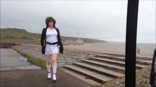 Windy day at Harrington (crossdresser)