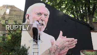 Mural of Spurs chief Gregg Popovich adorns Belgrade basketball court
