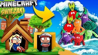BAZA VS ŚWIEŻAKI - MINECRAFT TSUNAMI ŚWIEŻAKÓW CHALLENGE | Vito VS Bella