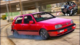 ANDEI EM UM GOLF VR6 TURBO  | GTA V VIDA REAL.