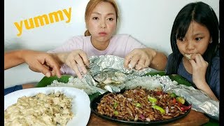 FILIPINO FOOD/SISIG ISAW NG M   ANOK,LENGUA AT STEAM TILAPIA