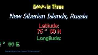 New Siberian Islands Russia - Latitude and Longitude - Digits in Three
