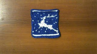ОЛЕНИ.  Жаккардовый узор. Новогодний узор. #мастеркалсс #красивыйузор  #knitting #лучшее #мк