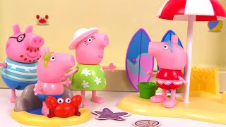 Peppa Pig à la Plage Surf et Vacances Jouet Family Beach Day