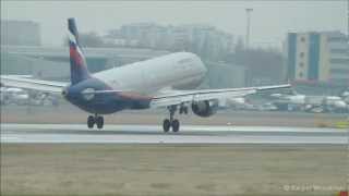 Aeroflot Airbus A321 landing at Warsaw Chopin Airport