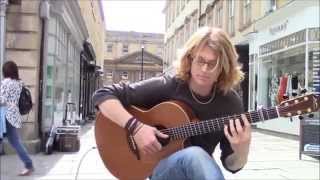 The Amazing Ben Powell on guitar Busking in Bath 24/04/2015
