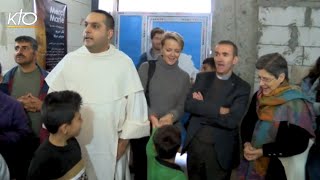 Première visite des pèlerins aux réfugiés d'Ain Kawa