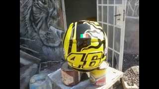 airbrush Valentino Rossi Winter test helmet