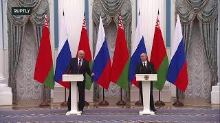 LIVE: Putin and Lukashenko hold press conference in Moscow