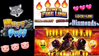 Huff N Puff ?? - Buffalo Gold ? - Diamonds ??? & Fire Link ?⛓... BONUSES?LIVE PLAY?MORE...