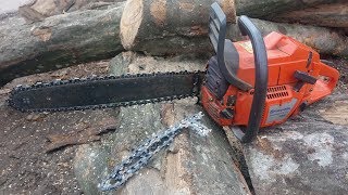 8 years old Husqvarna 365 Special cutting wood