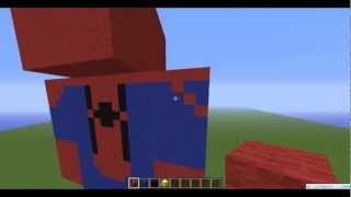 Minecraft 'The Amazing Spiderman' 2012 Statue build