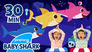 BEST Baby Shark Halloween Songs! | +Compilation | Spooky Monster Sharks 