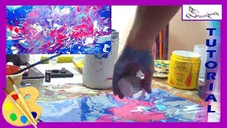 Pintura espontanea y fluida ? en acrílico tutorial. Técnic action paiting - Pollock