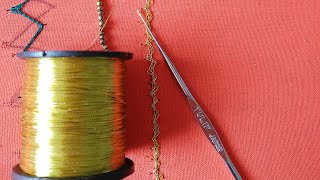 Aari work basic stitch for beginners in Kannada