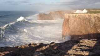 Hercules 2014: Huge waves in Sagres, Portugal (Cabo São Vicente) 6/1/14