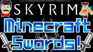 Skyrim Mods - MINECRAFT IRON SWORD Mod ! Slay Skeletons !