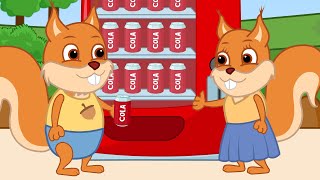 Famille d'Écureuil - Machine à Coca Cola Vidéos Animé 2020 en Français 13+