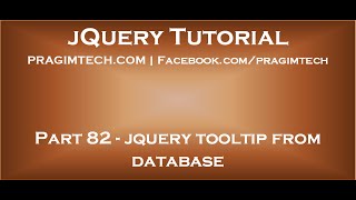jquery tooltip from database