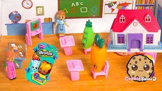 Back To School Classroom Playset with Teacher & Principal & Shopkins Season 3 Blind Bag Unboxing