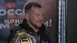 Interim UFC bantamweight champion Petr Yan gets hero's welcome upon arrival at Ekaterinburg airport