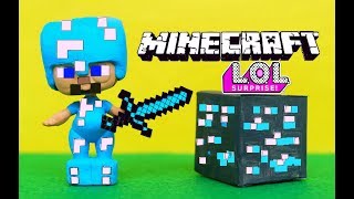 КУКЛЫ ЛОЛ из ИГРЫ МАЙНКРАФТ / ИГРУШКИ и ПОДЕЛКИ СВОИМИ РУКАМИ / МАСТЕР КЛАСС ВИДЕО ДЛЯ ДЕТЕЙ КАСТОМ