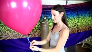 Balloon Fetish | Thank You Helium Balloon Inflation (popping)