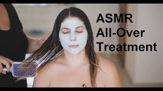 ASMR Scalp, Back, Shoulders, Neck & Face Massage | Hair Treatment | Coconut Oil | No Talking