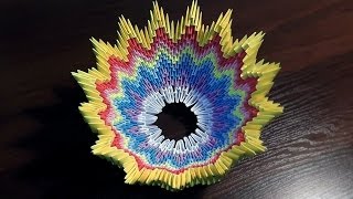 Модульное оригами конфетница ваза или корзина для мандаринов (схема сборки, пошаговая инструкция)
