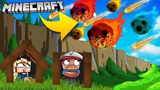 BAZA VS DESZCZ METEORYTÓW - TSUNAMI CHALLENGE MINECRAFT! | Vito VS Bella