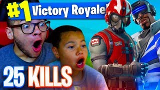 *NEW* SKINS ARE OVERPOWERED! 25 KILLS! FORTNITE BATTLE ROYALE! 9 YEAR OLD KID! STARTER PACK AND FREE
