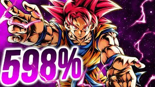 THIS GUY SOLOING ENTIRE TEAMS LIKE IT'S NOTHING! NEW SSG GOKU 598% SHOWCASE | DB LEGENDS PVP