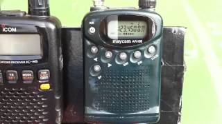 Icom ic-r5 and Maycom ar-108