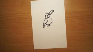 Рисование   птицы  из цифр. Рисуем птицу из цифры 3