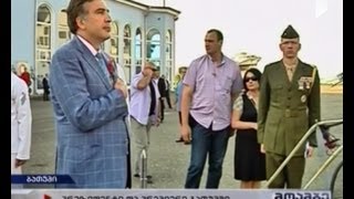 პრეზიდენტი და პრემიერი ამერიკის სამხედრო საზღვაო ხომალდზე
