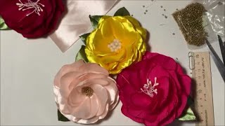 Красивая брошь из атласной ленты своими руками, очень быстро и легко.