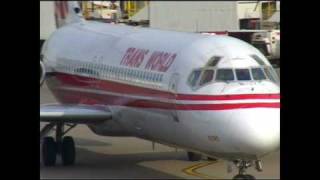 Goodbye TWA Trans World Airlines St Louis, JFK, MD80, Boeing 717, 757, TWExpress