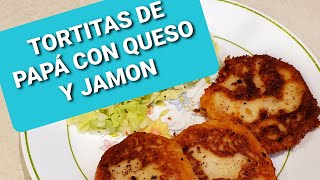 Como hacer tortitas de papa con queso y jamon