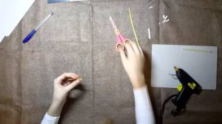 Как сделать настольную лампу для кукол. How to make a table lamp for dolls .