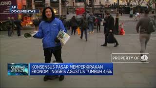 Ekonomi Inggris Bulan Agustus Tumbuh 2,1%