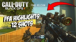 BO2 FFA TRICKSHOT HIGHLIGHTS! (12 SHOTS)