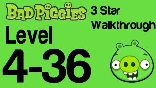 Bad Piggies 4-36 Flight in the Night Level 4-36 3 Star Walkthrough | WikiGameGuides