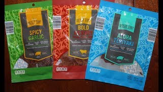 Simms Artisan Jerky (Aldi Brand): Spicy Garlic, Bold Hickory & Aloha Teriyaki Review