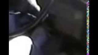 bus driver in Nike white sneakers pedal pumping