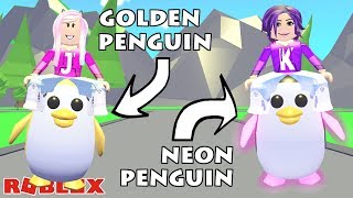 GETTING THE GOLDEN & NEON PENGUINS! ? / Roblox: Adopt Me