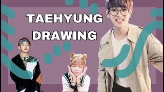 BTS V Timelapse Drawing